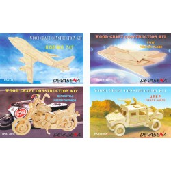 Wood craft construction kit (Combo 4 pcs)